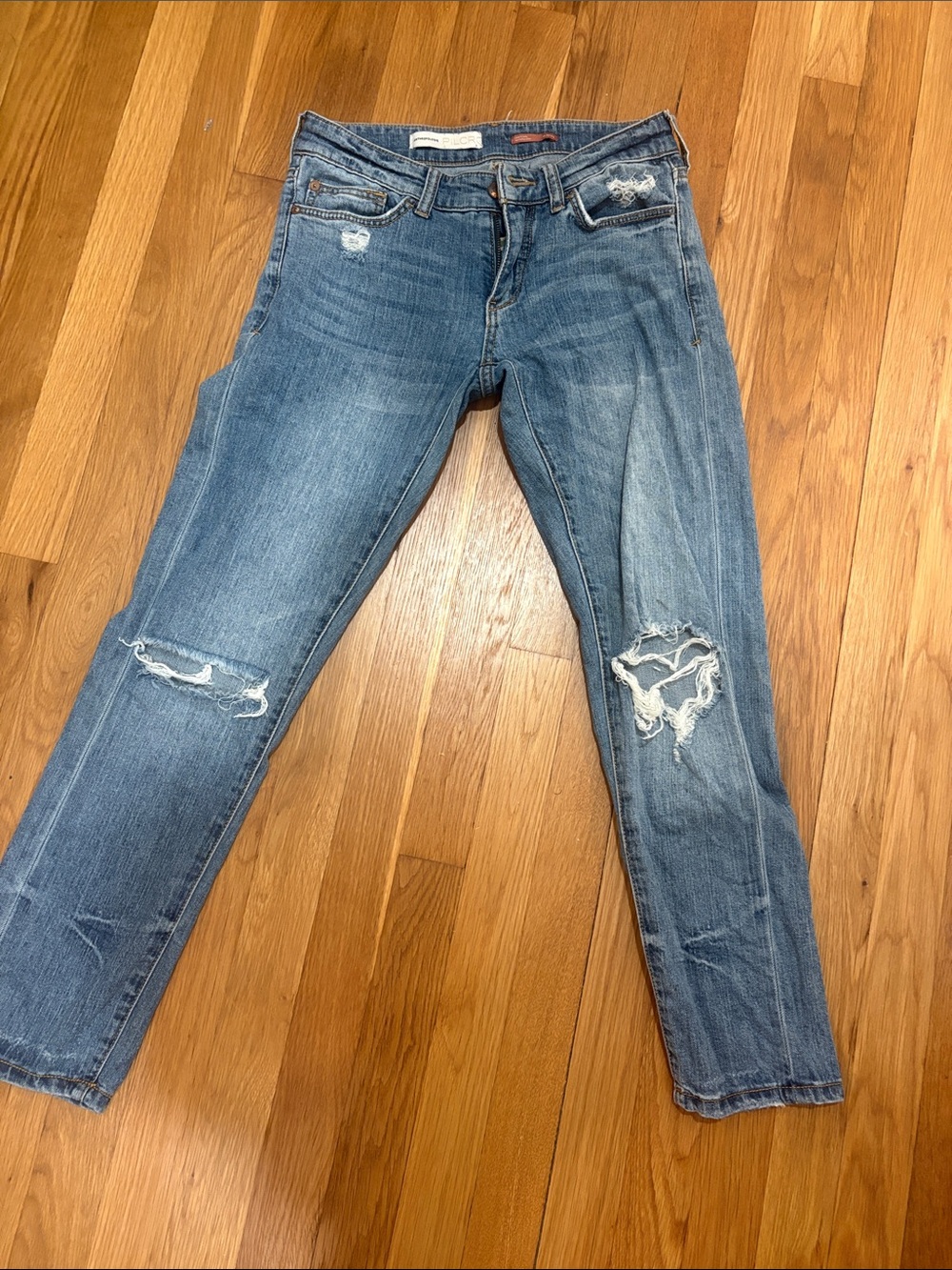 Pilcro Anthropologie Women’s Distressed Blue Skinny Jeans